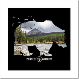 Protect Wildlife - Nature - Bear Silhouette Posters and Art